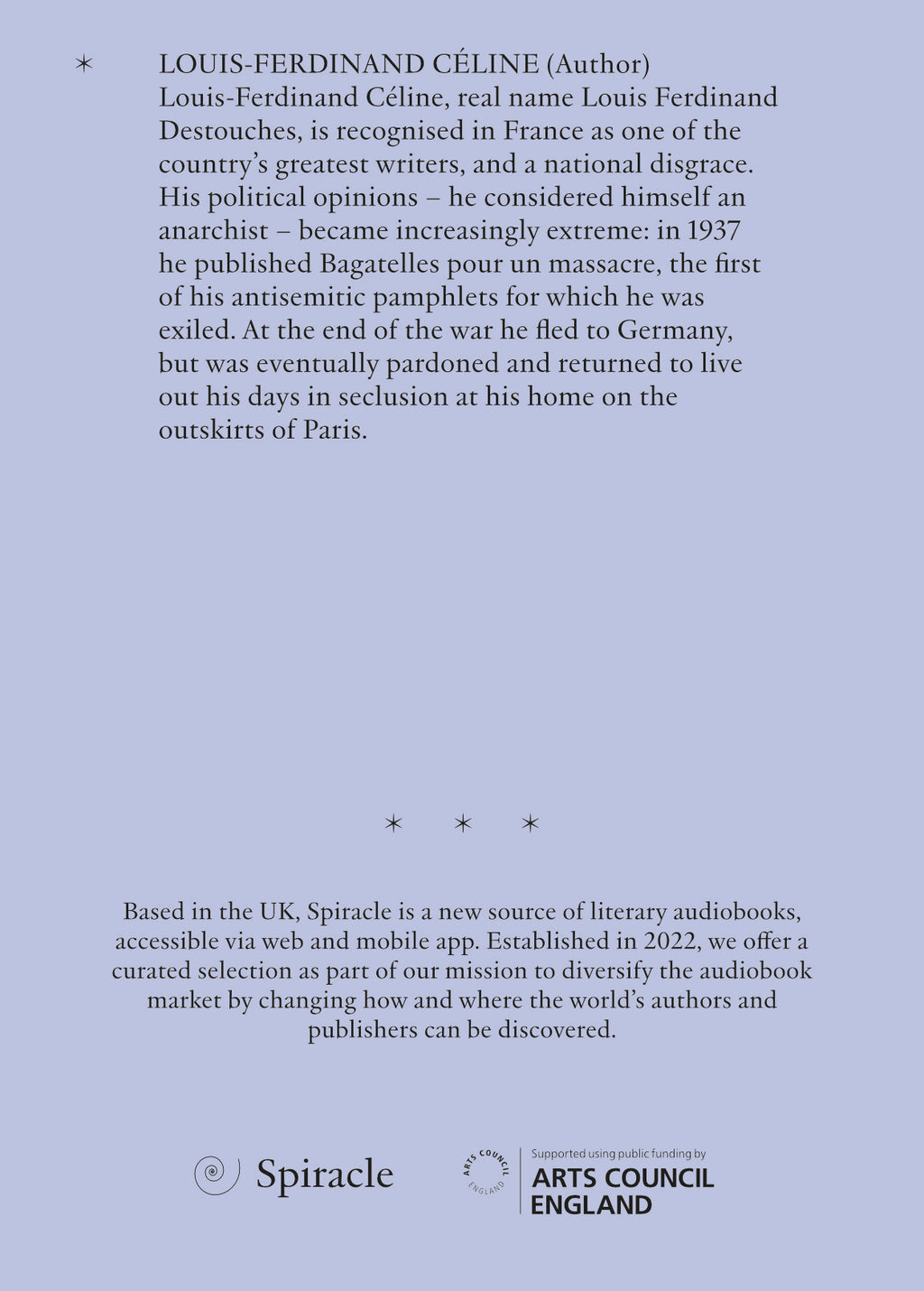 Journey to the End of the Night by Louis-Ferdinand Céline