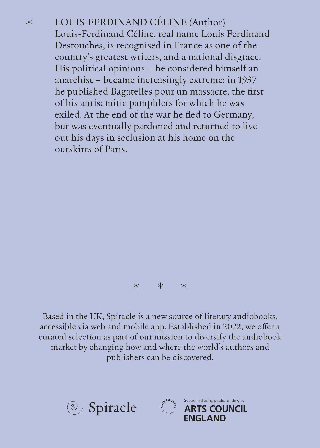 Journey to the End of the Night by Louis-Ferdinand Céline