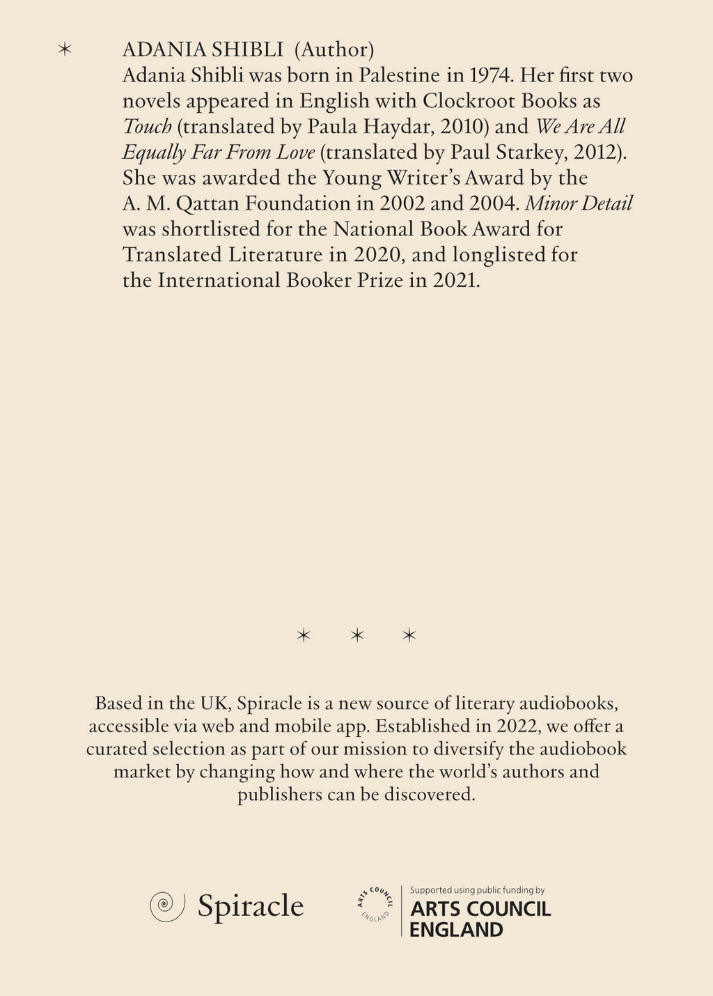 Minor Detail by Adania Shibli