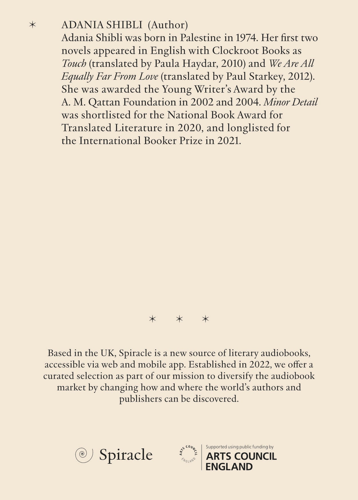 Minor Detail by Adania Shibli