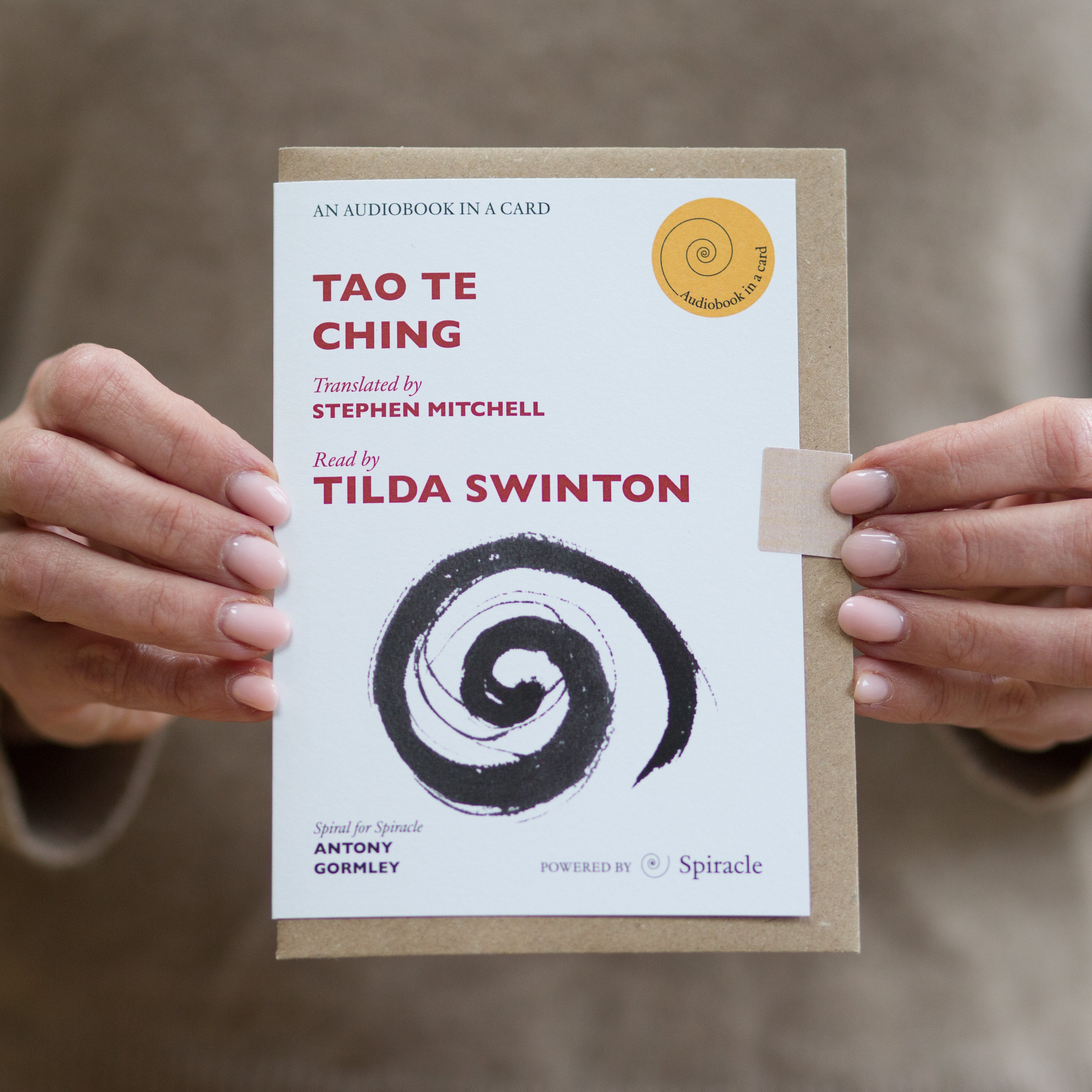 Tao Te Ching Read Audiobook in a Card read by Tilda Swinton