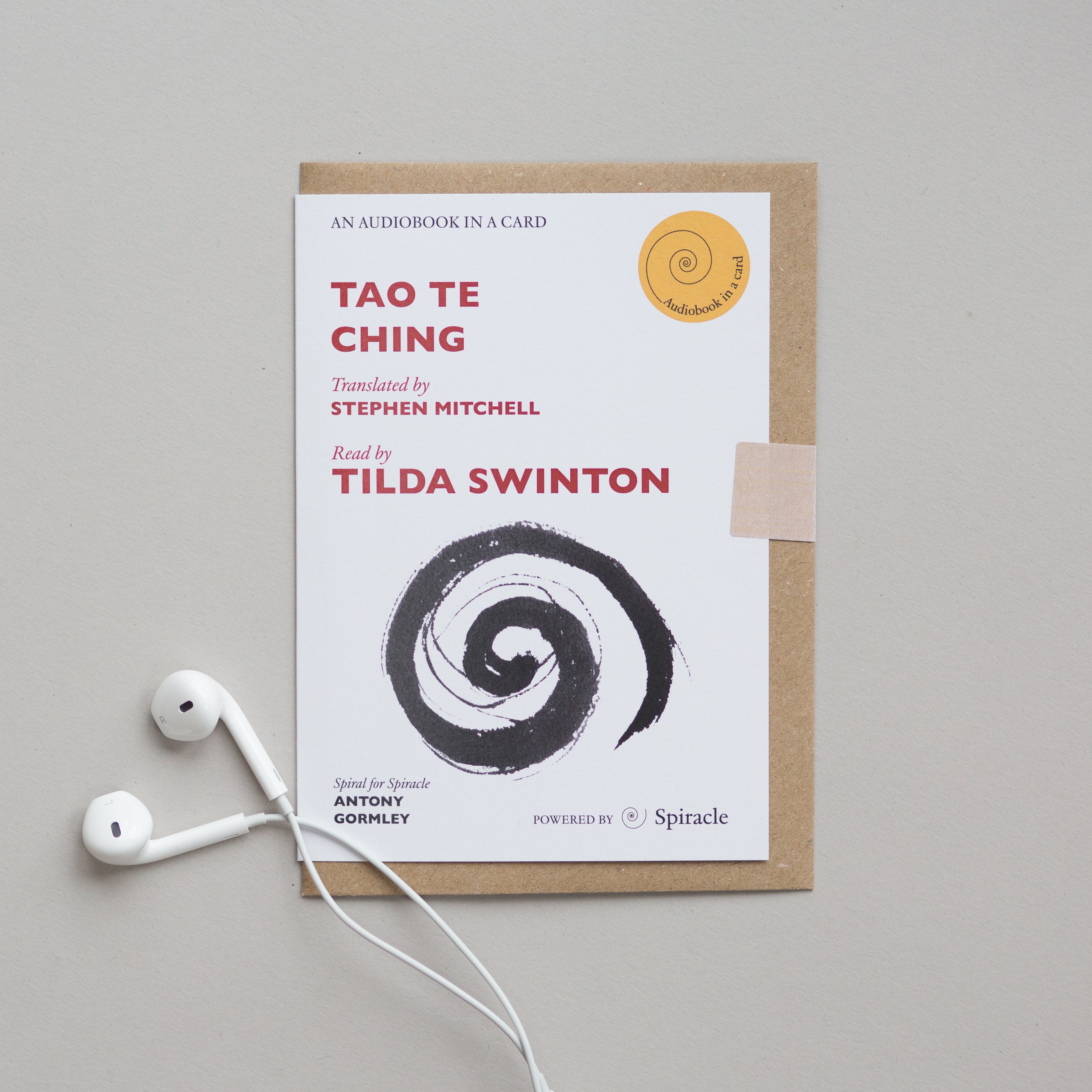 Tao Te Ching Read Audiobook in a Card read by Tilda Swinton