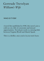 William's Wife by Gertrude Trevyelan