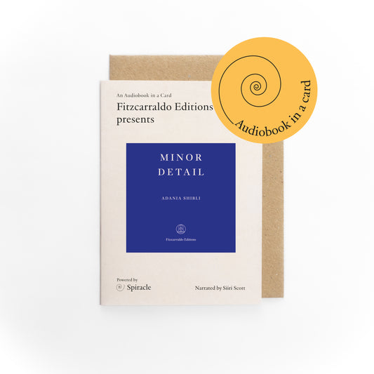 Audiobook packaging with 'Minor Detail' on a white background