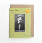 Book cover of 'Ulysses' by James Joyce with a portrait on a white background